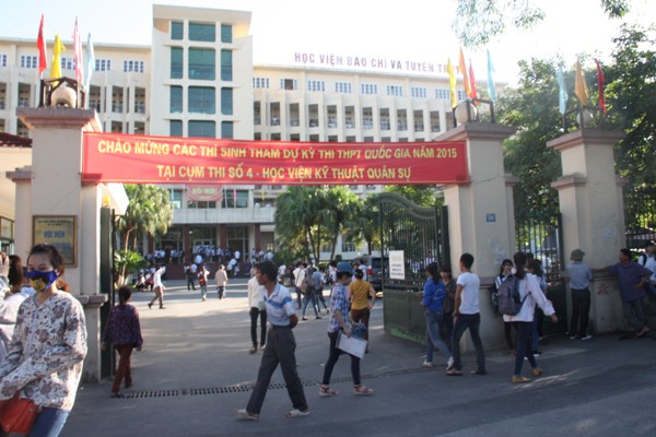 Lịch thi chuẩn kỳ thi THPT quốc gia năm 2015